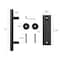 Quiet Glide Black Ladder Handle and Recessed Door Pull Hardware Set NT.1499.02.08 - alternate 5